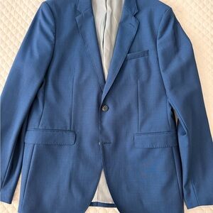 Zara Men's Blue Slim Fit Blazer